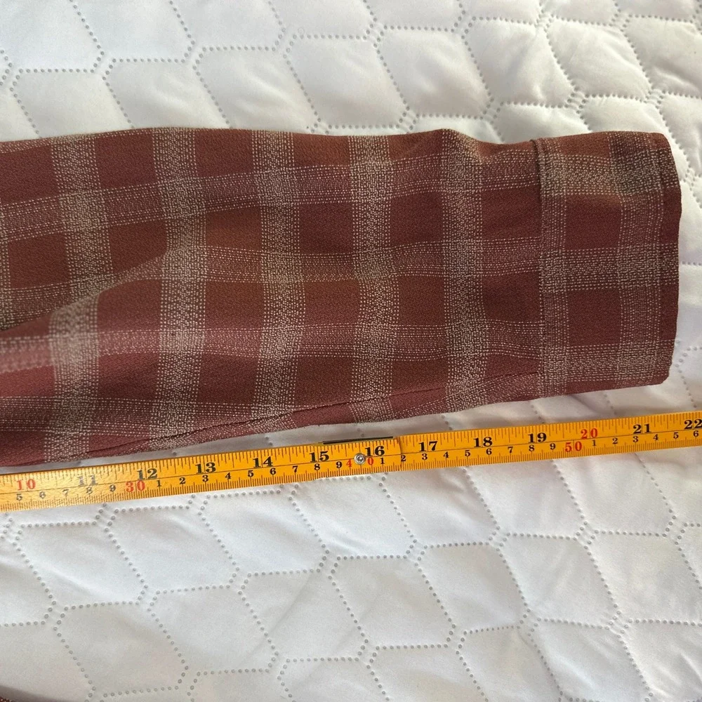 The North Face Plaid Flannel Valley Twill shirt Burnt Orange Textured‎ XL